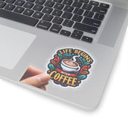 Typo Coffee Kiss-Cut Stickers