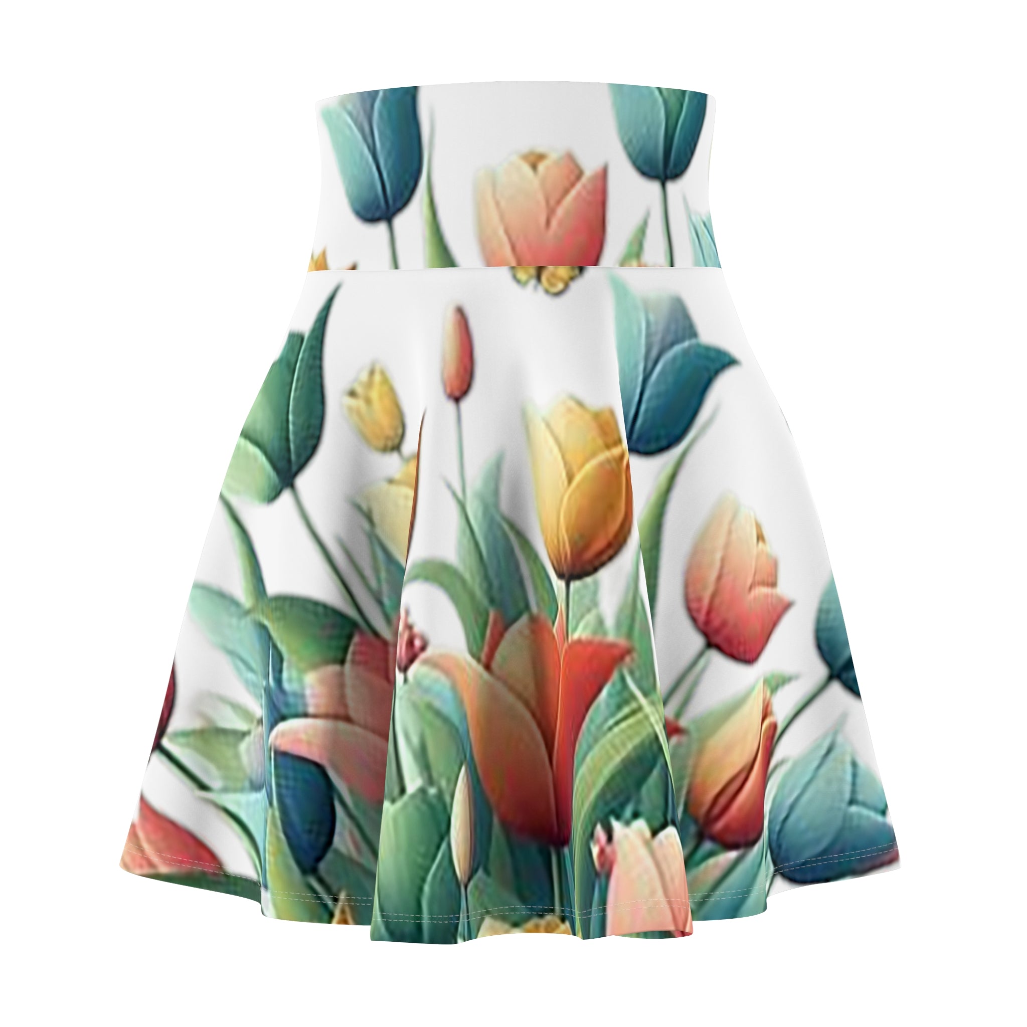 Women's Floral Design Skater Skirt (AOP)