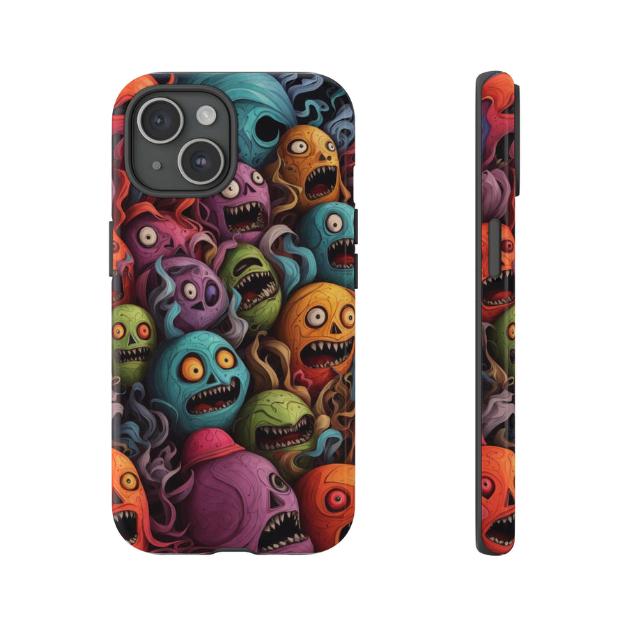 Tough Phone Cases, Colorful Scary Design, Apple iPhone, Samsung Galaxy, and Google Pixel devices with premium-quality custom protective phone cases.