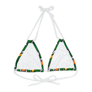 Strappy Triangle Bikini Top (AOP), Soft and Comfort Strappy beach Bikini, High Quality Latest Design Bikini.