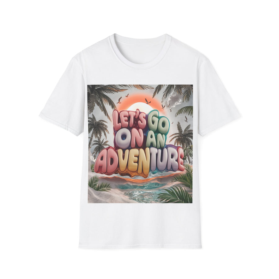 Unisex Adventure  Soft Style Printed Crew Neck T-Shirt