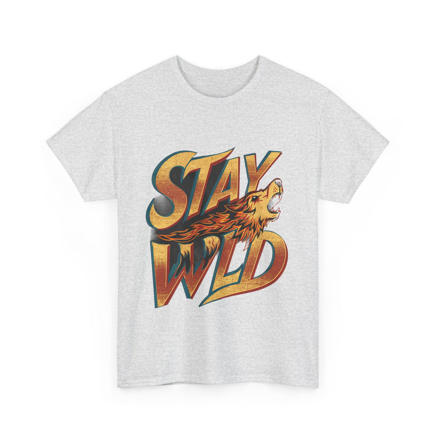 Gildan Stay Wild Unisex Heavy Printed Short Sleeve Cotton Tee