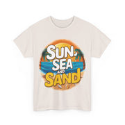 Gildan Sun Sea and Sand Printed Unisex Heavy Cotton Short Sleeve Tee