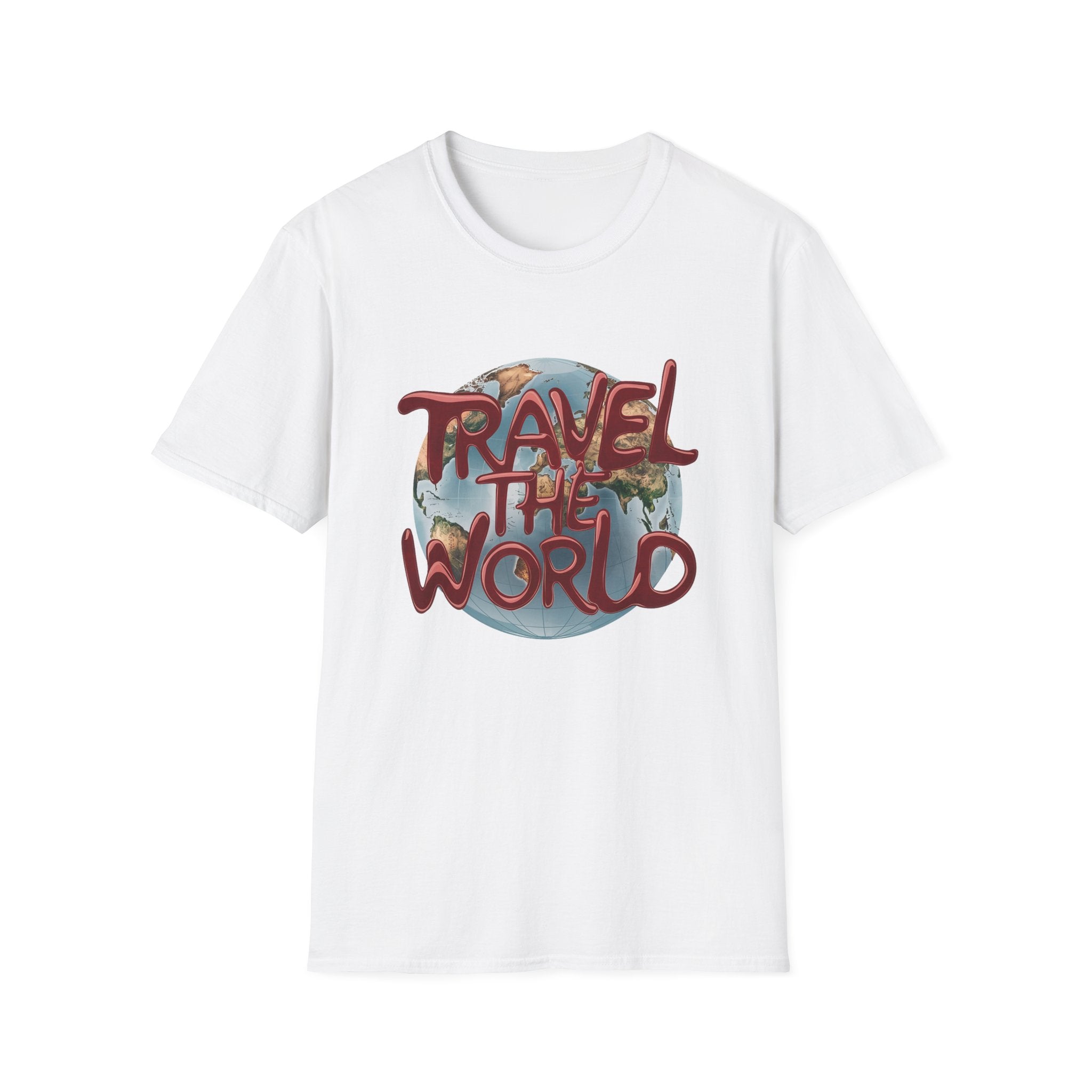 Travel the World Unisex Softstyle Printed T-Shirt