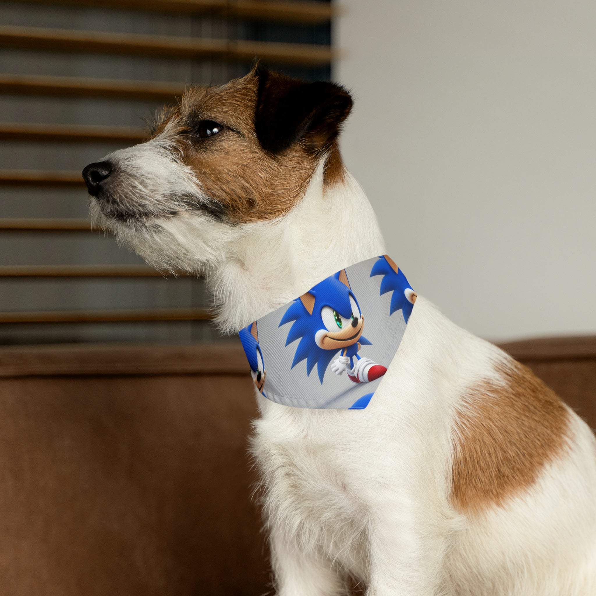 Pet Bandana Collar, smurf design