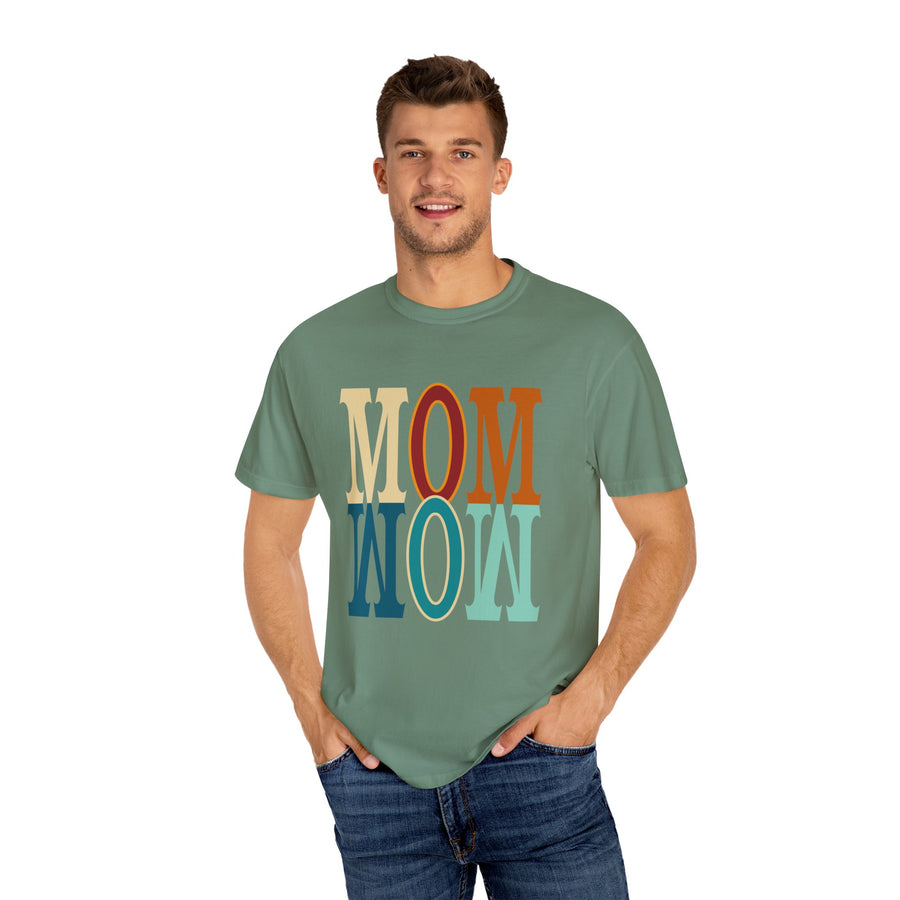 Mom Unisex Garment-Dyed Crew Neck Printed T-shirt