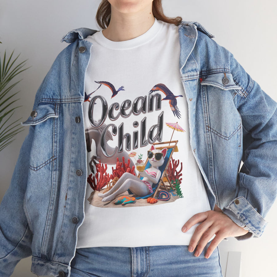 Ocean Child Printed Unisex Heavy Cotton Short Sleeve T-Shirt