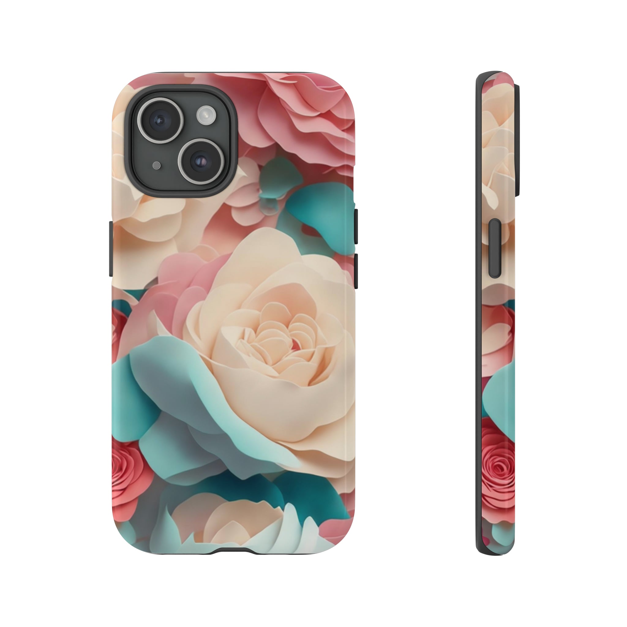 Tough Phone Cases, Colorful Floral Design, Apple iPhone, Samsung Galaxy, and Google Pixel devices with premium-quality custom protective phone cases.