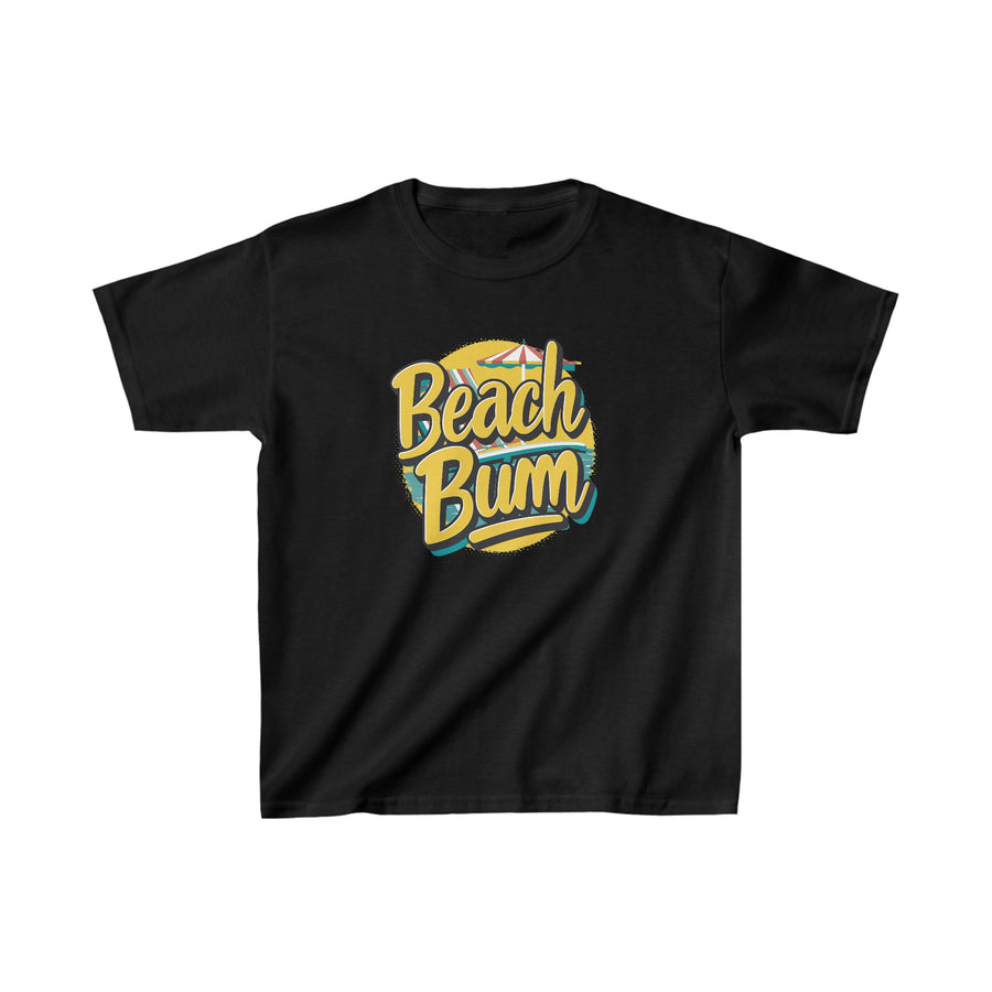 Kids Beach Bum Heavy Cotton Crew Neck  Printed T-Shirt Gildan