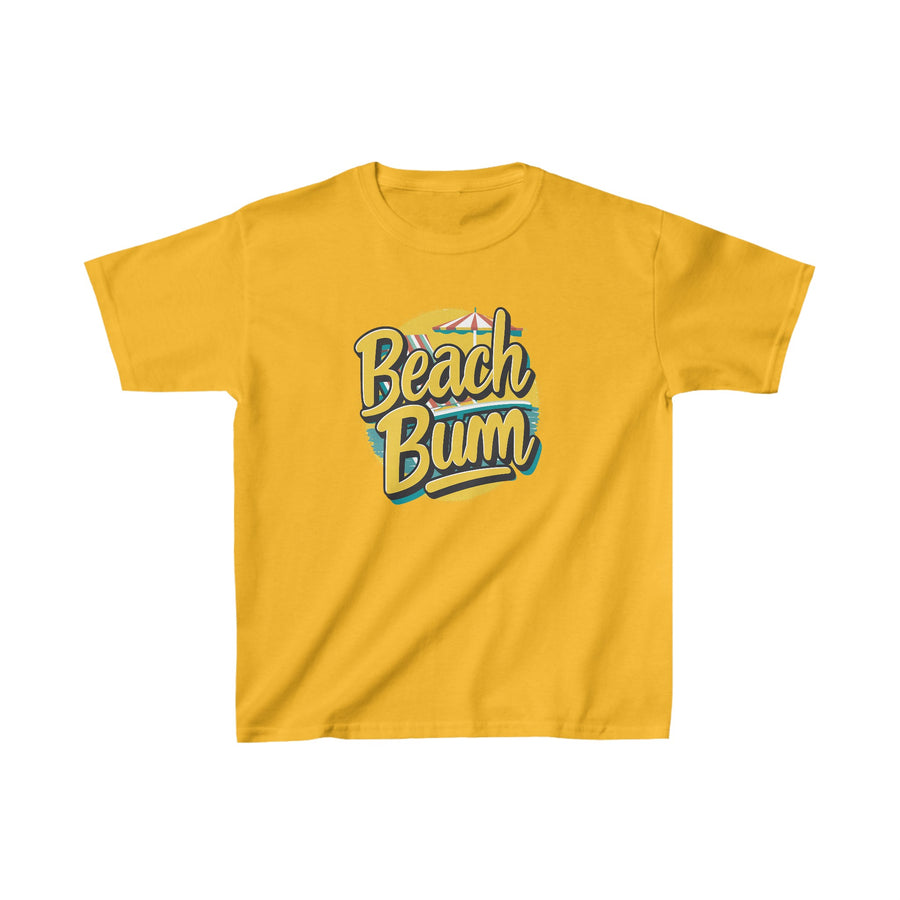 Kids Beach Bum Heavy Cotton Crew Neck  Printed T-Shirt Gildan