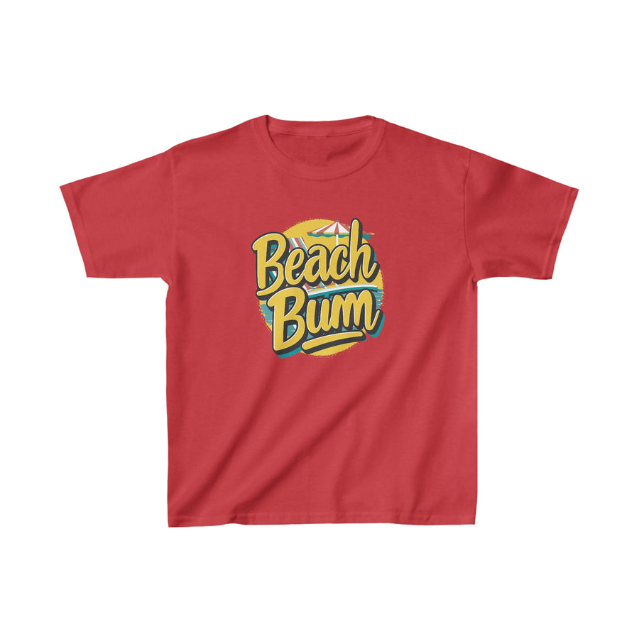 Kids Beach Bum Heavy Cotton Crew Neck  Printed T-Shirt Gildan