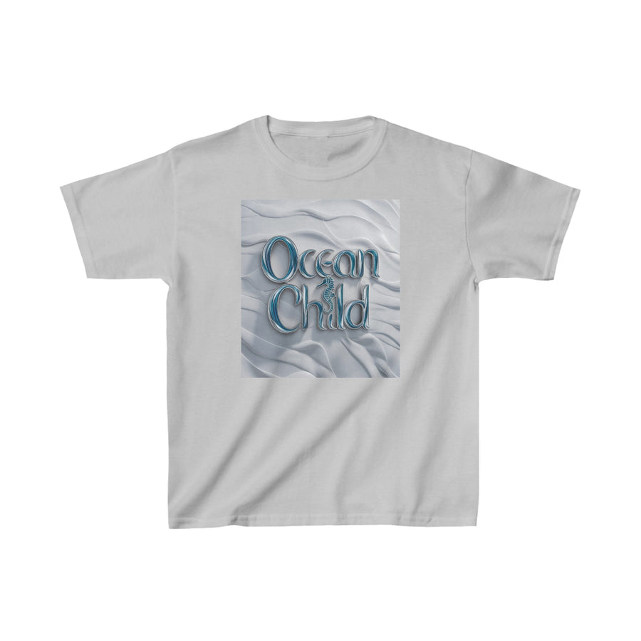 Kids Unisex Ocean Child Heavy Cotton Crew Neck  Printed T-Shirt Gildan