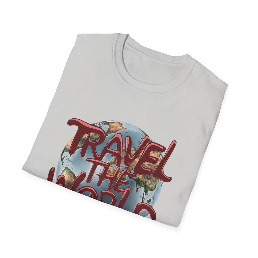 Travel the World Unisex Softstyle Printed T-Shirt