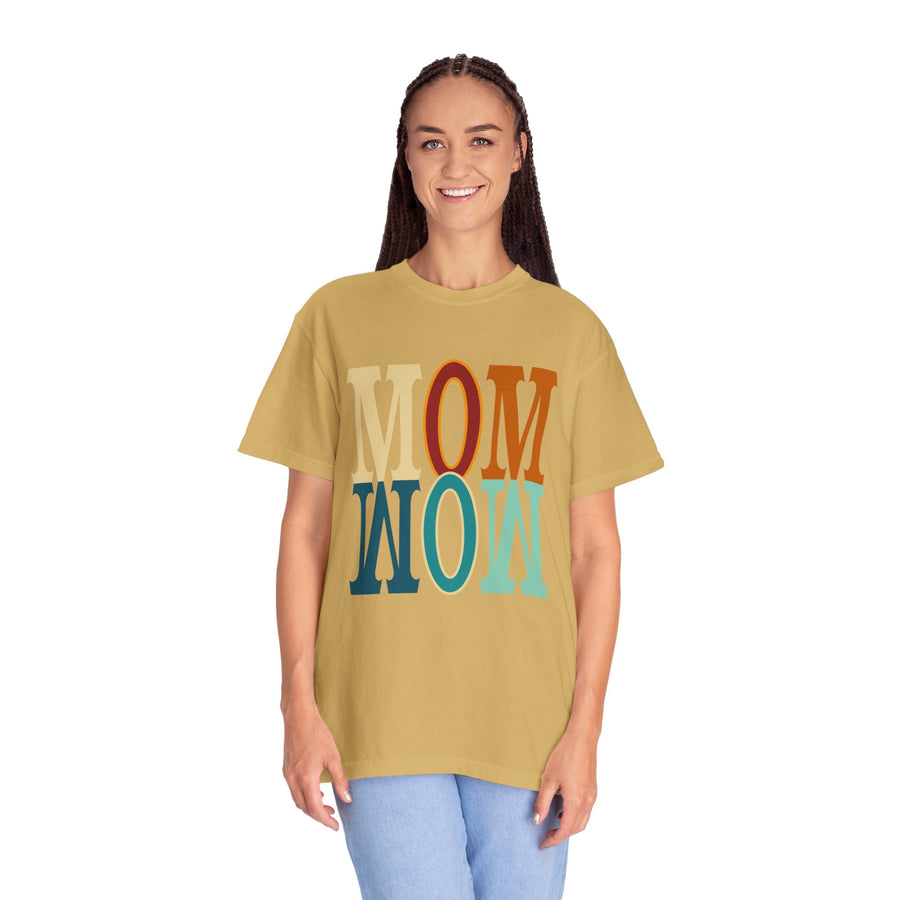 Mom Unisex Garment-Dyed Crew Neck Printed T-shirt