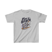 Kids Heavy Cotton Fun in Space Printed Tee