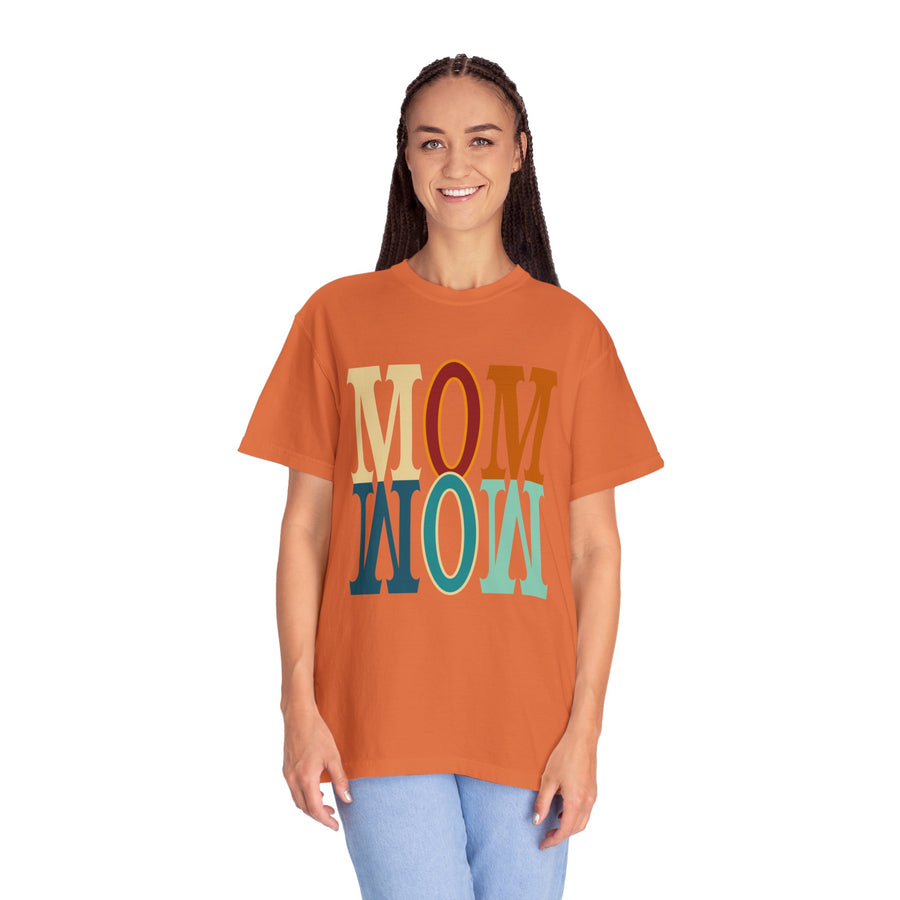 Mom Unisex Garment-Dyed Crew Neck Printed T-shirt