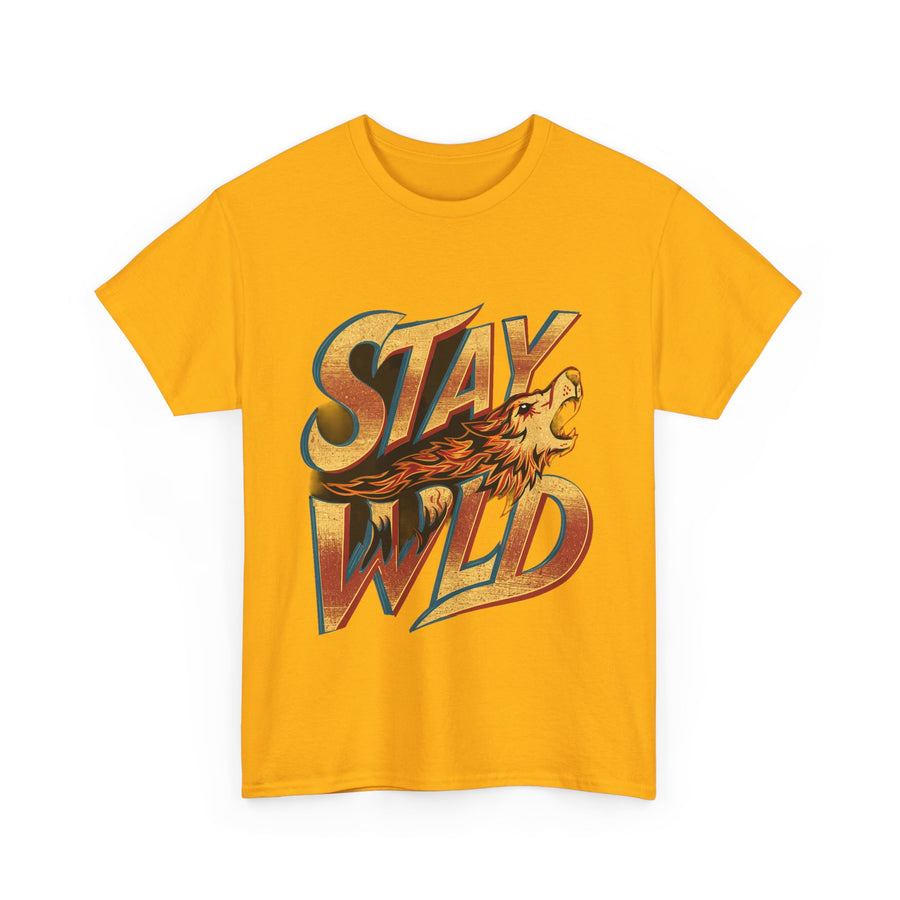 Gildan Stay Wild Unisex Heavy Printed Short Sleeve Cotton Tee