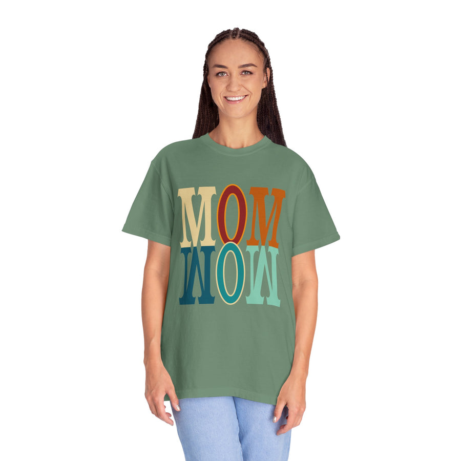 Mom Unisex Garment-Dyed Crew Neck Printed T-shirt