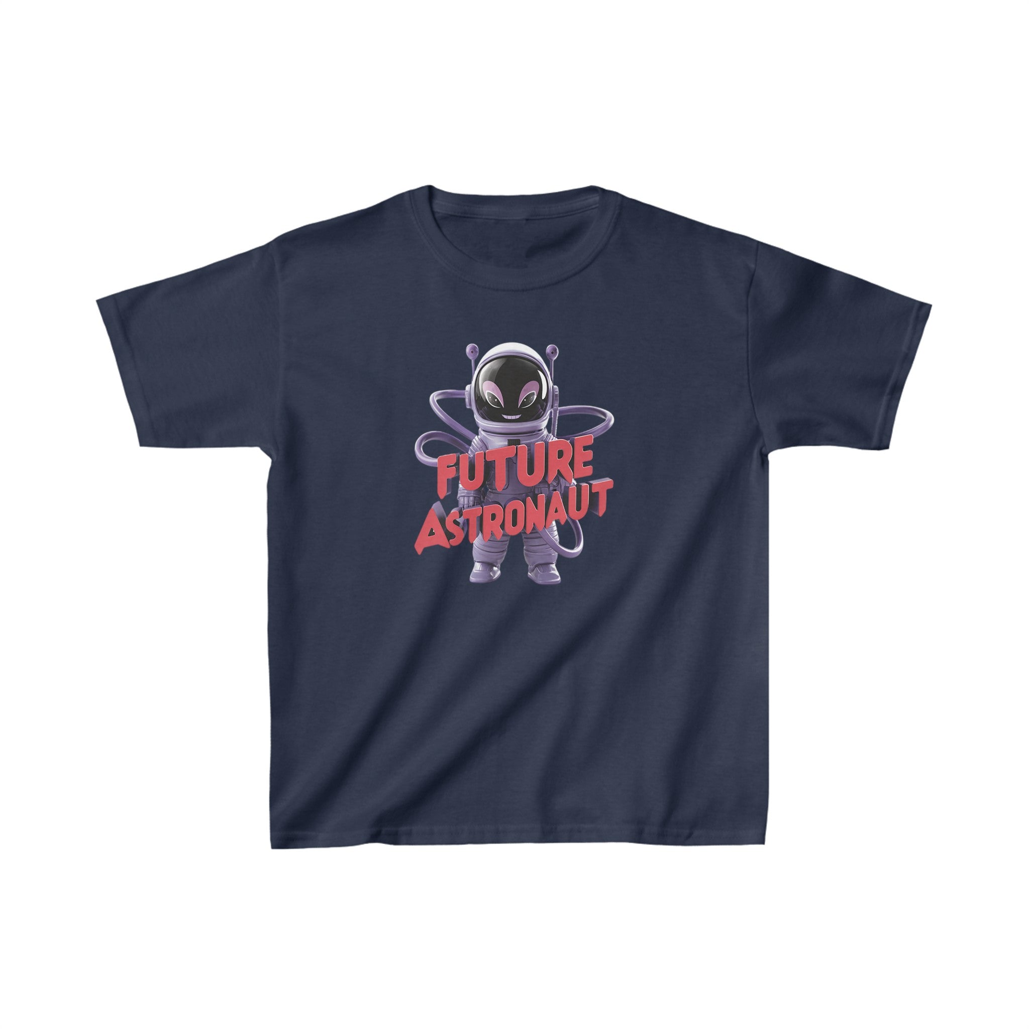 Kids Heavy Cotton Short Sleeve Future Astronaut Printed Tee