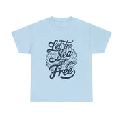 Gildan Let the Sea Unisex Heavy Printed Short Sleeve Cotton Tee