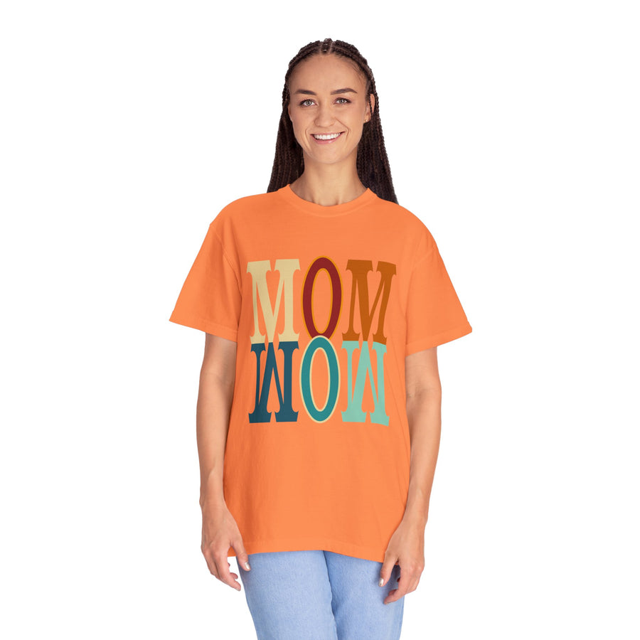 Mom Unisex Garment-Dyed Crew Neck Printed T-shirt