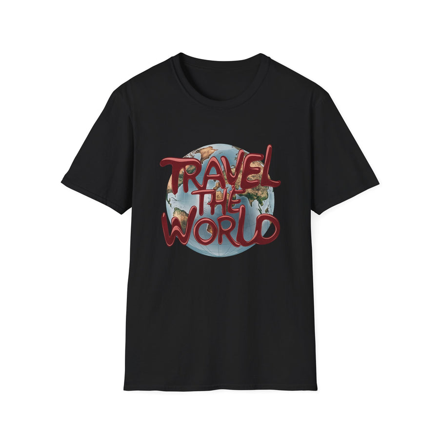 Travel the World Unisex Softstyle Printed T-Shirt