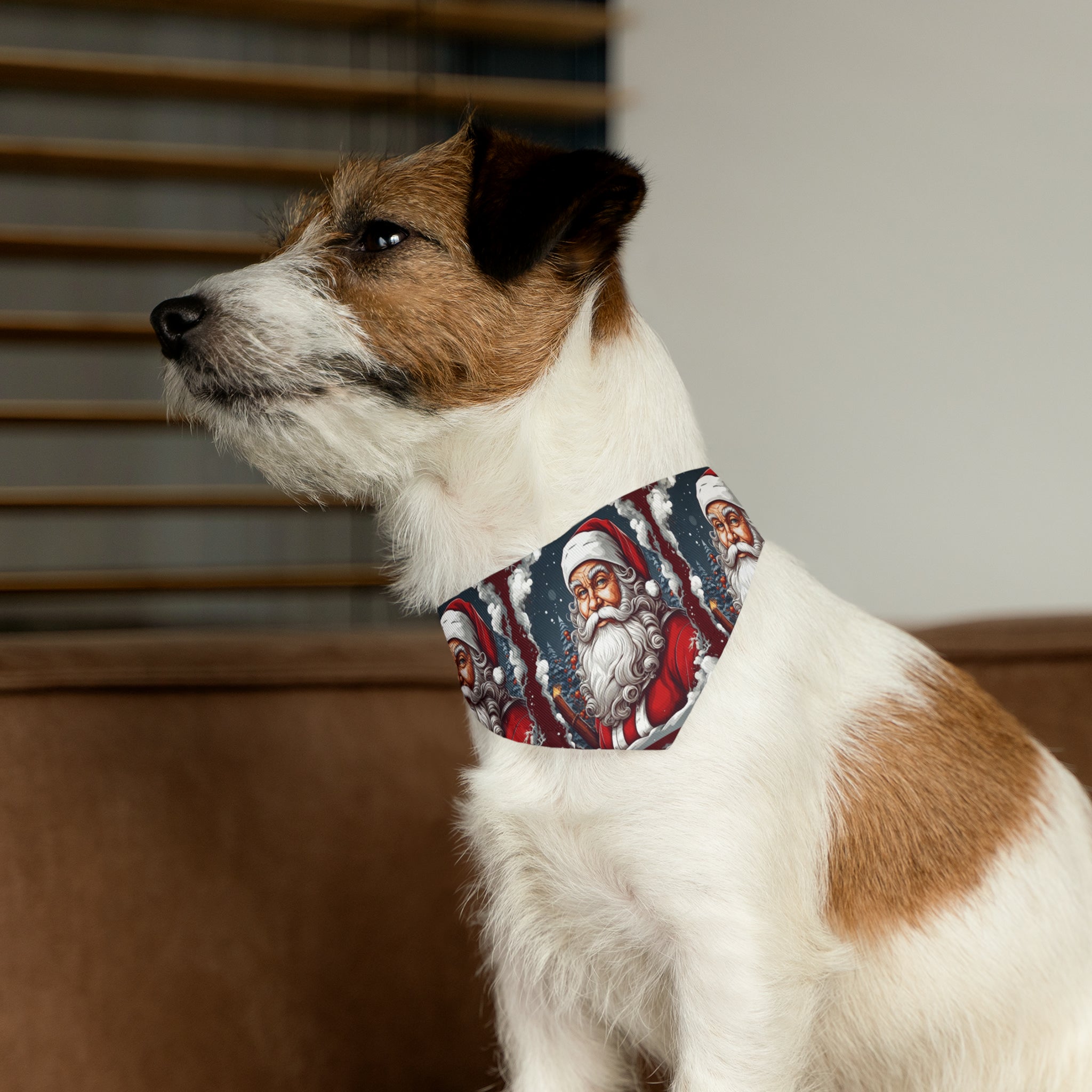 Pet Bandana Collar, Santa design