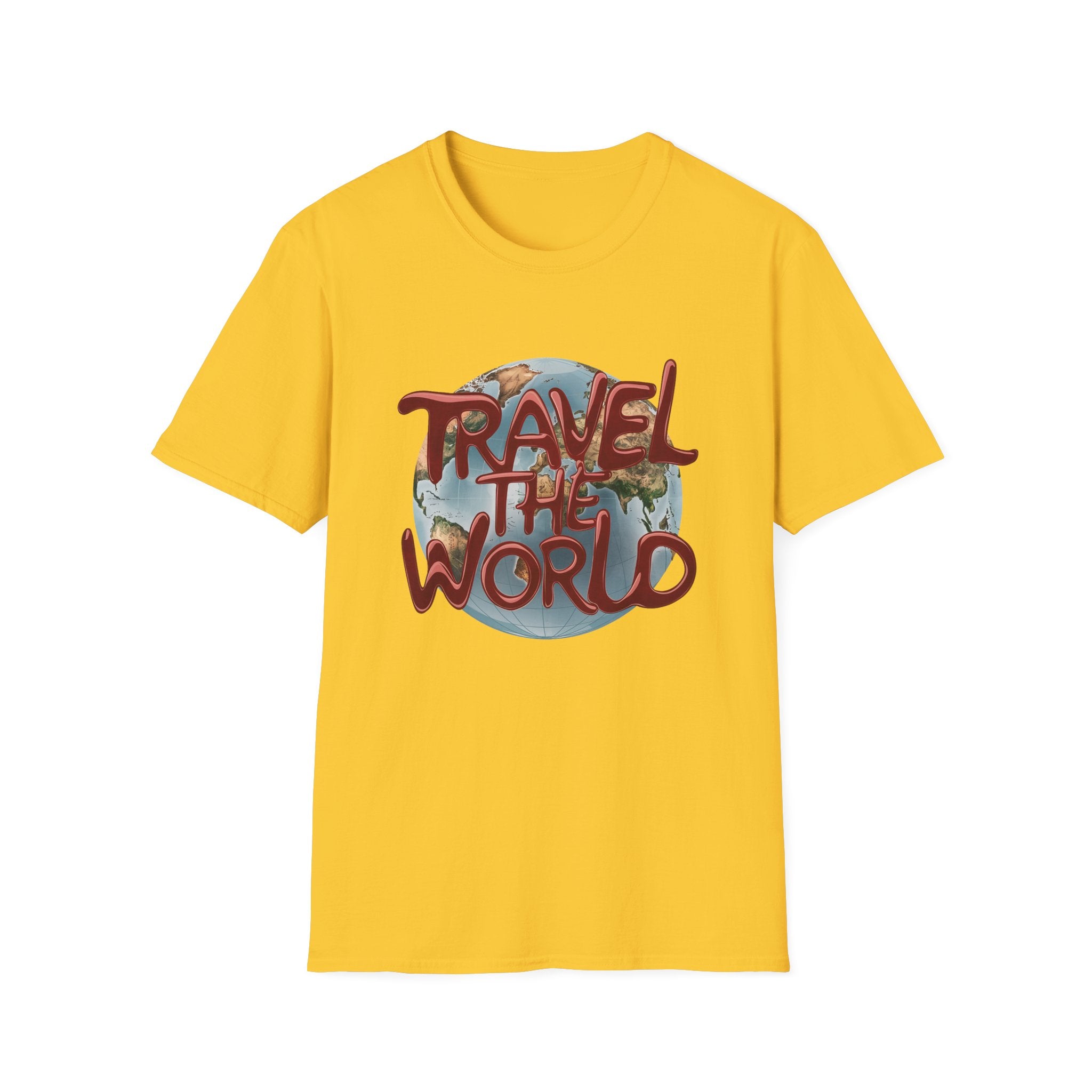 Travel the World Unisex Softstyle Printed T-Shirt