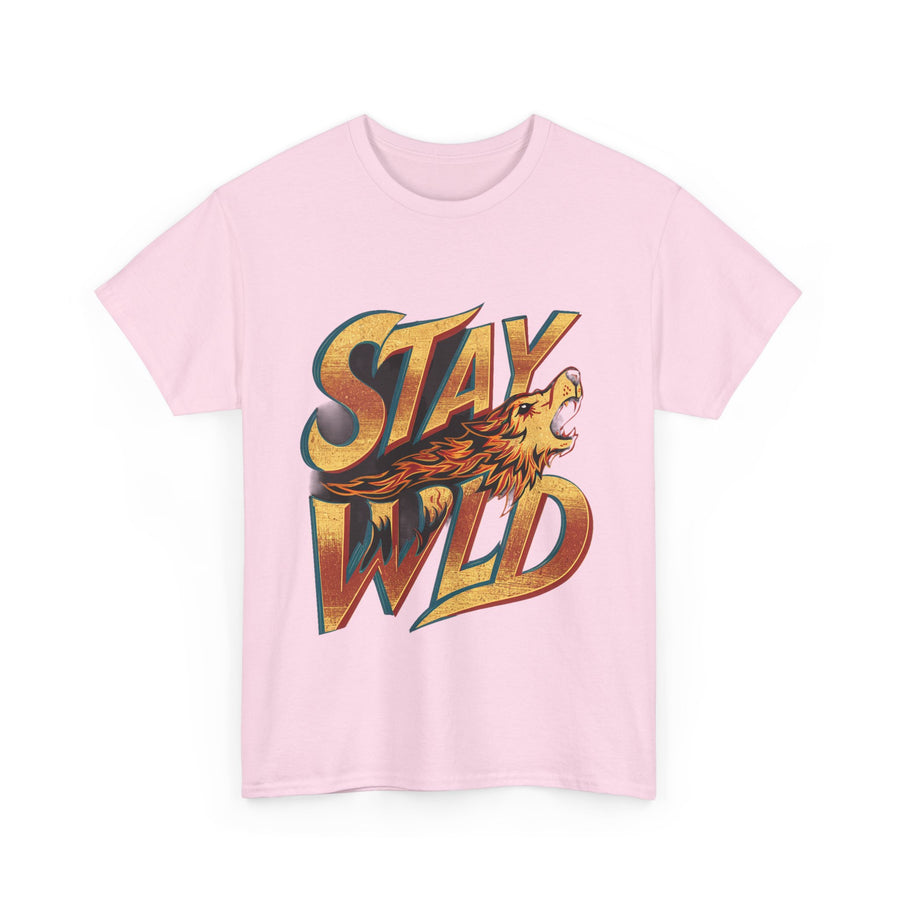 Gildan Stay Wild Unisex Heavy Printed Short Sleeve Cotton Tee