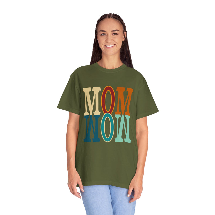 Mom Unisex Garment-Dyed Crew Neck Printed T-shirt