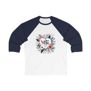 Bella+Canvas 3200 Unisex 3\4 Raglan Sleeve Chest Print Baseball Tee