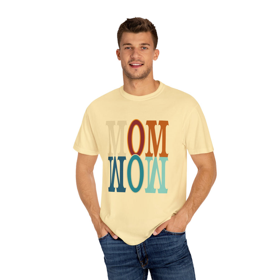 Mom Unisex Garment-Dyed Crew Neck Printed T-shirt