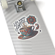 Colourful Coffee Kiss-Cut Stickers