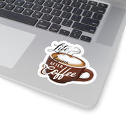 Typographic coffee cup  Kiss-Cut Stickers