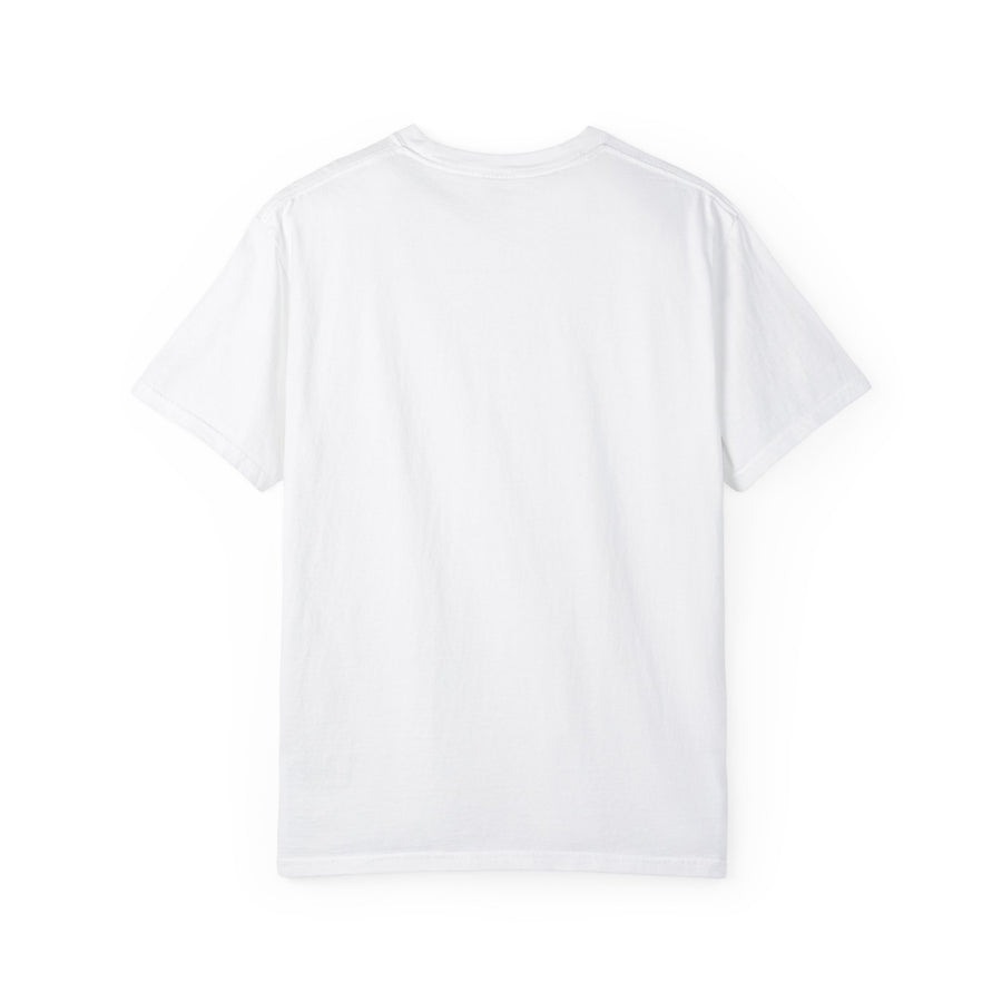 Garment-Dyed Crew Neck Chest Print T-shirt