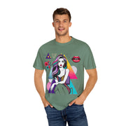 Comfort Colors Unisex Garment-Dyed Chest Print Crew Neck T-shirt