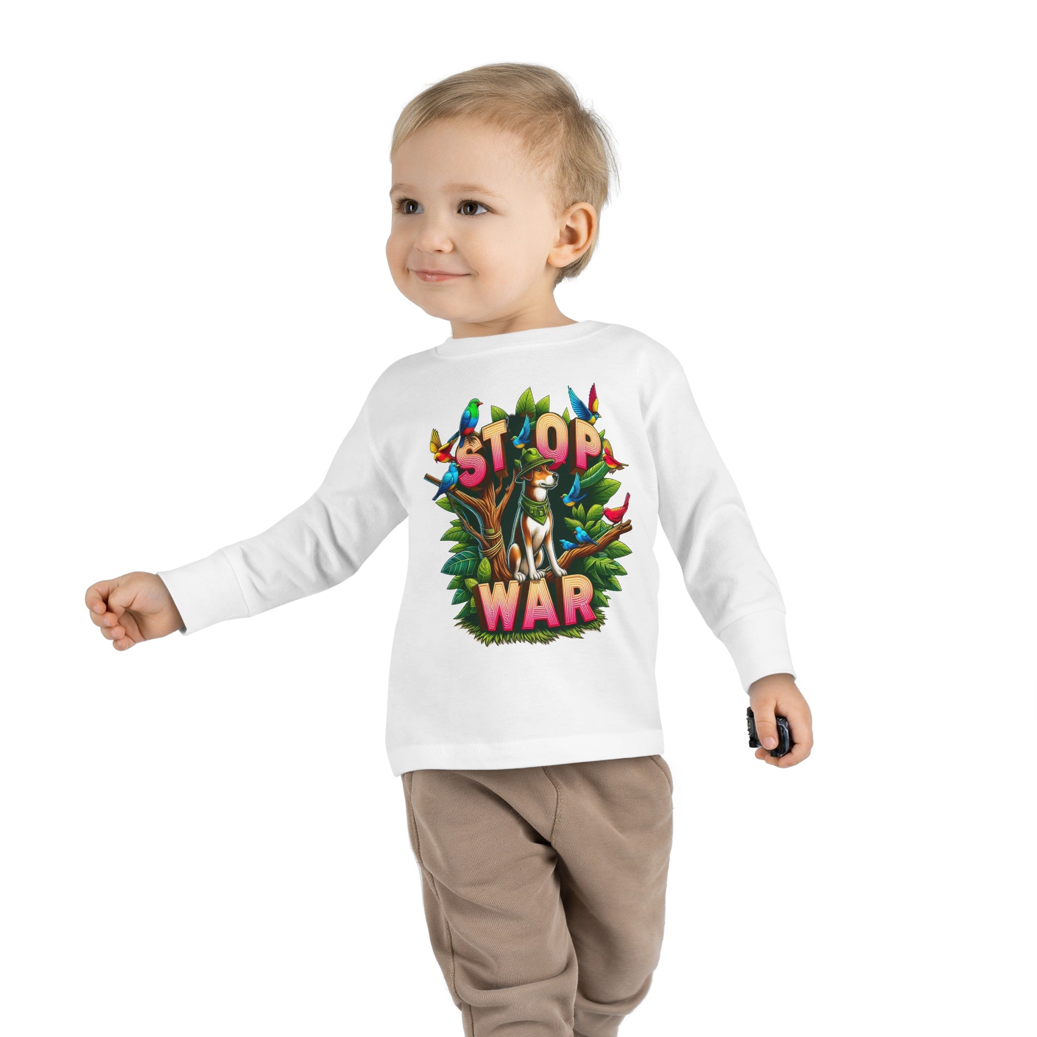 Gildan Chest and Back Printed Long Sleeve Tee for Girl's and Toddlers'