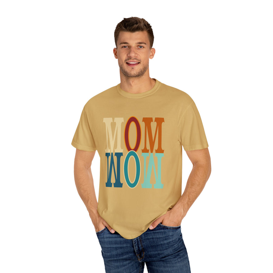 Mom Unisex Garment-Dyed Crew Neck Printed T-shirt