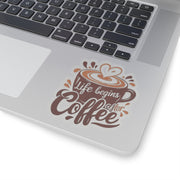 Typographic coffee cup Kiss-Cut Stickers