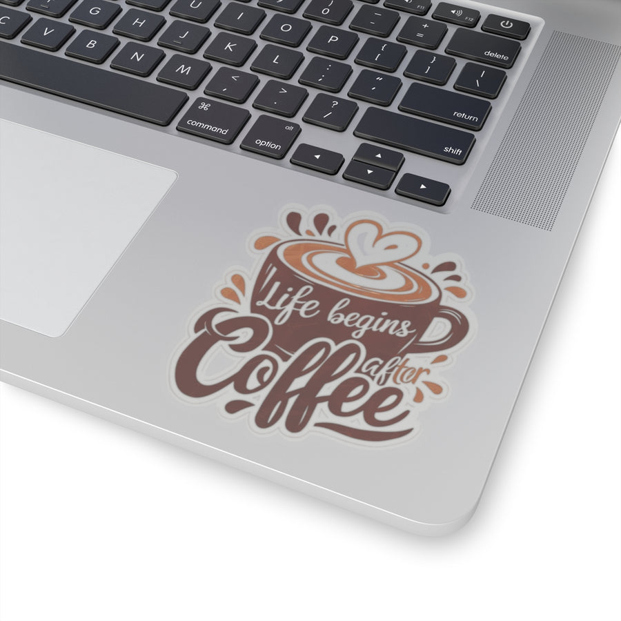 Love Shapded fumes of Coffee Kiss-Cut Stickers