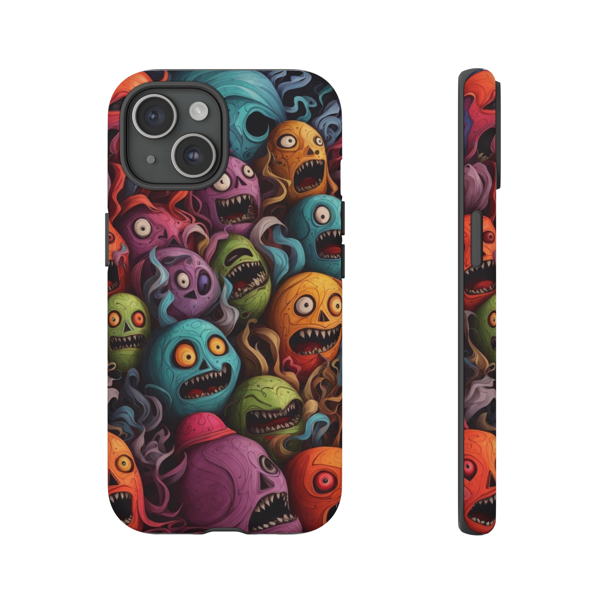 Tough Phone Cases, Colorful Scary Design, Apple iPhone, Samsung Galaxy, and Google Pixel devices with premium-quality custom protective phone cases.