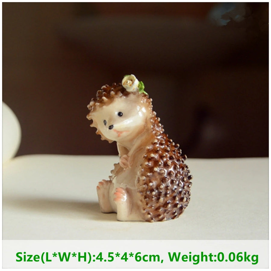 Cute Hedgehog Figurine Mini Toy for Kids Fairy Garden Decor