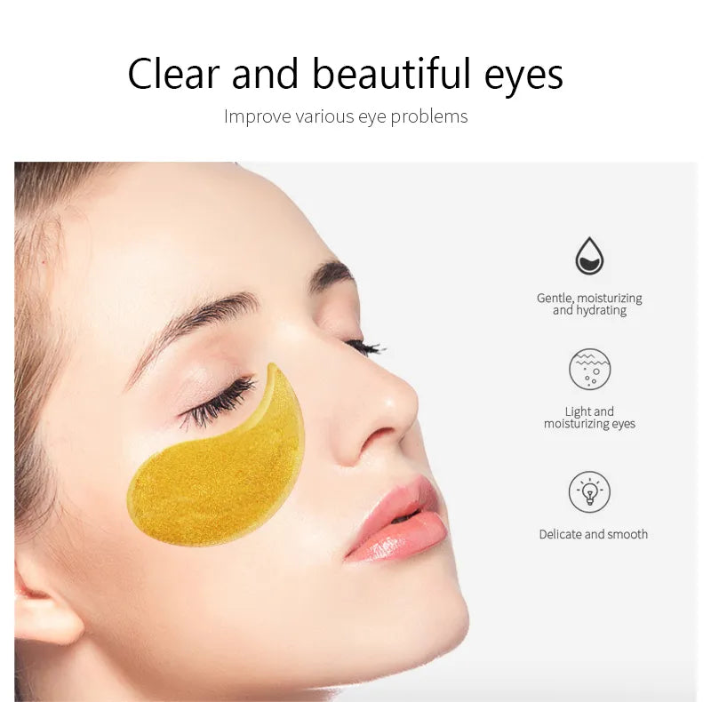 Gold Caviar Moisturizing Crystal Collagen Eye Mask Anti-Wrinkle Anti Aging Eye Skin Care products