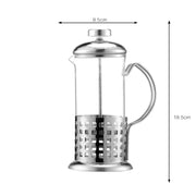 Espresso Maker French Press 350ml Stainless Steel Glass Teapot