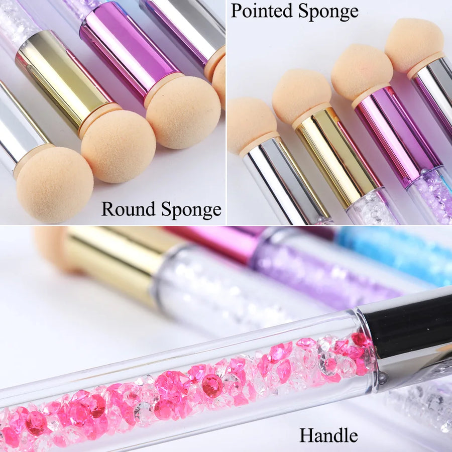 Nail Brush Set Gradient Sponges Nail Art Brushes Pen Acrylic Gel Glitter Powder Picking Dotting Tools Manicure #945-1