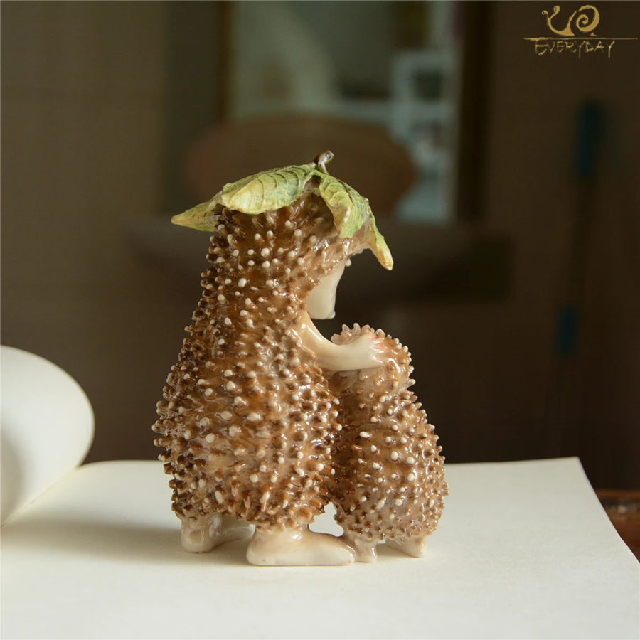 Cute Hedgehog Figurine Mini Toy for Kids Fairy Garden Decor