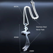 Arabic Sword Stainless Steel Islamic Muslim Zulfiqar Imam Ali Swords Necklaces for Men Islam Accessories Gift Jewelry