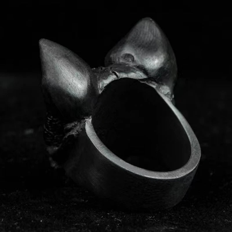 Punk Gothic Men's Calvarium Satanic Skull Ring