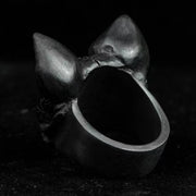 Rebellious Punk Gothic Men's Calvarium Satanic Skull Ring Men Motorcycle Stainless Steel Biker jewellery Halloween Gift