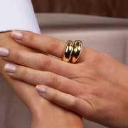 Gold and Silver Plated Stainless Steel Rings for Women